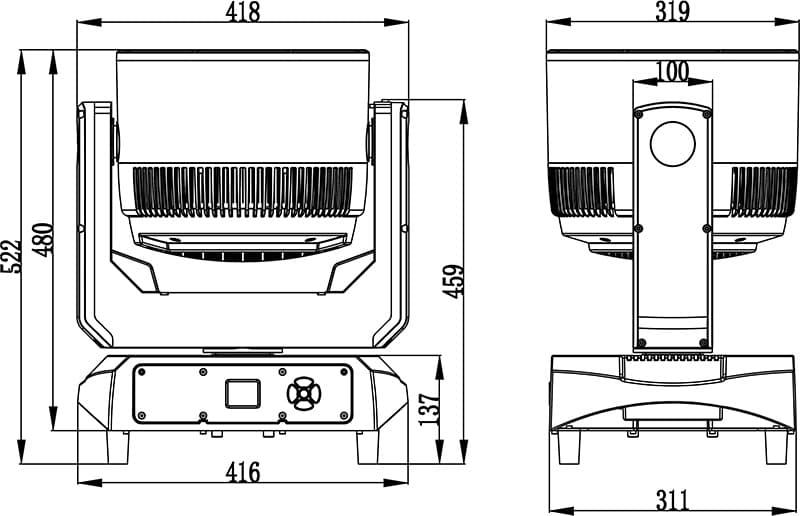 1960W Dimensions